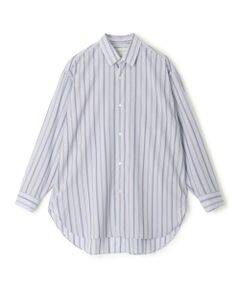 TOMORROWLAND / トゥモローランド シャツ・ブラウス | ウールナイロンストライプ ロングスリーブ オーバーシャツ