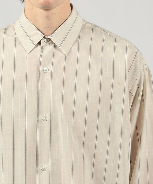 TOMORROWLAND / トゥモローランド シャツ・ブラウス | ウールナイロンストライプ ロングスリーブ オーバーシャツ | 詳細5