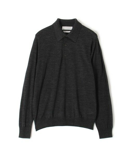 TOMORROWLAND/トゥモローランド TOMORROWLAND tricot スーパーファインメリノウール ニットポロシャツ S-WOOL 17 チャコールグレー L