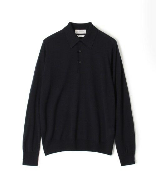 TOMORROWLAND / トゥモローランド ニット・セーター | TOMORROWLAND tricot スーパーファインメリノウール ニットポロシャツ S-WOOL(69 ネイビー)