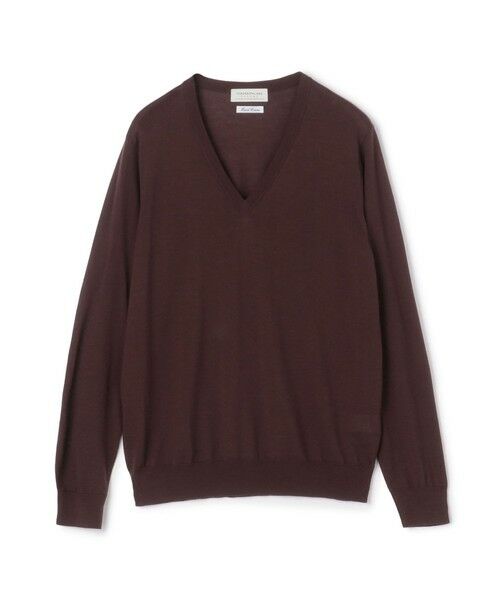 TOMORROWLAND/トゥモローランド TOMORROWLAND tricot スーパーファインメリノウール Vネックプルオーバー S-WOOL 75 ボルドー S