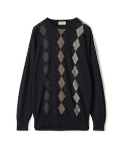 TOMORROWLAND / トゥモローランド ニット・セーター | 【別注】JOHN SMEDLEY ウール アーガイルクルーネック プルオーバーニット