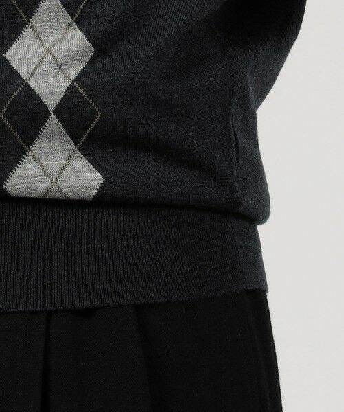 TOMORROWLAND / トゥモローランド ニット・セーター | 【別注】JOHN SMEDLEY ウール アーガイルクルーネック プルオーバーニット | 詳細7