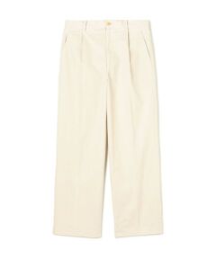 TOMORROWLAND / トゥモローランド チノ・ワークパンツ | 60/3 コットンオックスフォード 1プリーツバレルパンツ