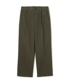 TOMORROWLAND / トゥモローランド チノ・ワークパンツ | 60/3 コットンオックスフォード 1プリーツバレルパンツ