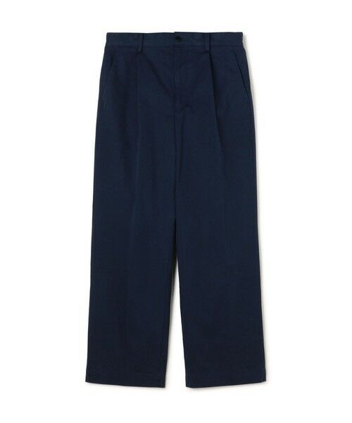 TOMORROWLAND / トゥモローランド チノ・ワークパンツ | 60/3 コットンオックスフォード 1プリーツバレルパンツ(67 ダークブルー)