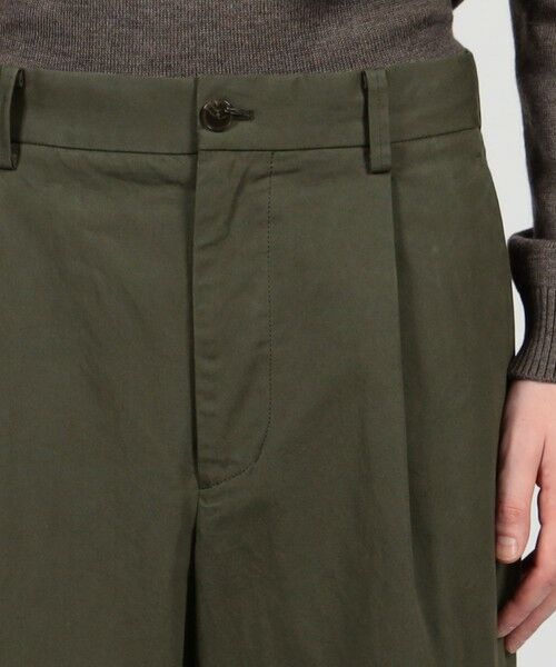 TOMORROWLAND / トゥモローランド チノ・ワークパンツ | 60/3 コットンオックスフォード 1プリーツバレルパンツ | 詳細4