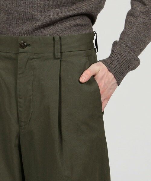 TOMORROWLAND / トゥモローランド チノ・ワークパンツ | 60/3 コットンオックスフォード 1プリーツバレルパンツ | 詳細6