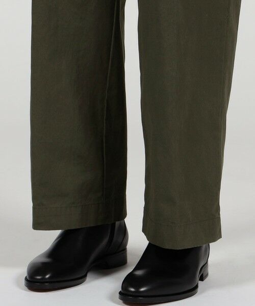 TOMORROWLAND / トゥモローランド チノ・ワークパンツ | 60/3 コットンオックスフォード 1プリーツバレルパンツ | 詳細7