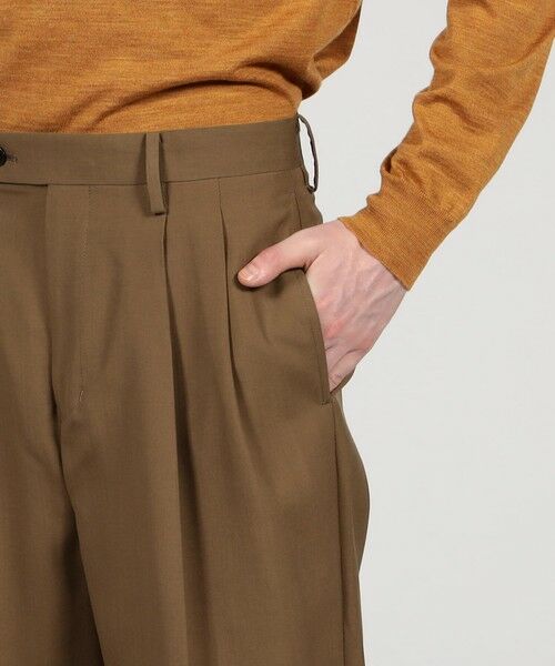 TOMORROWLAND / トゥモローランド スラックス・ドレスパンツ | SUPER120’Sウール 2プリーツ ワイドストレート バレルパンツ | 詳細8