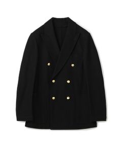 ウールリネンコットン ダブルブレステッド 4Bジャケット