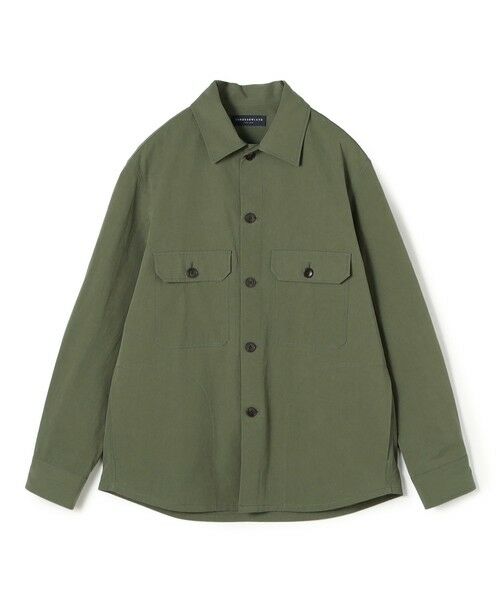 TOMORROWLAND/トゥモローランド 80/2スーピマコットン ダブルポケットシャツブルゾン BORGHI 57 カーキ S