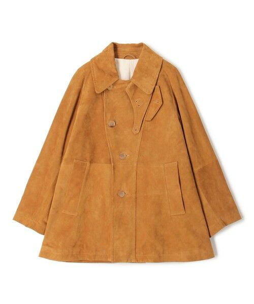 TOMORROWLAND/トゥモローランド ゴートスウェード シングルブレステッド ハーフコート 45 キャメル 48 TOMORROWLAND/トゥモローランド ゴートスウェード シングルブレステッド ハーフコート 45 キャメル 48