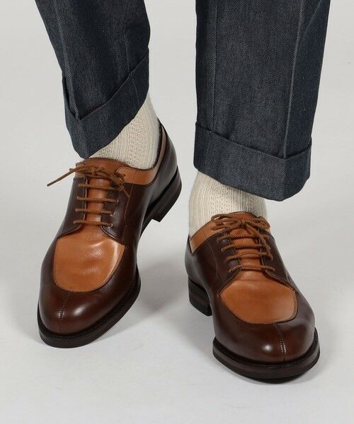 TOMORROWLAND / トゥモローランド フラットシューズ | 【別注】 CROCKETT&JONES SHELTON5 アンティークカーフレザー Uチップ レザーシューズ | 詳細8