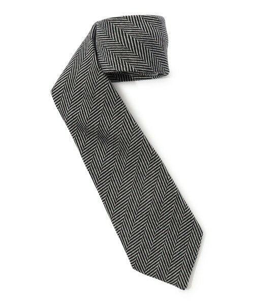 TOMORROWLAND / トゥモローランド ネクタイ | TOMORROWLAND ウールシルク ヘリンボーン柄ネクタイ | 詳細1