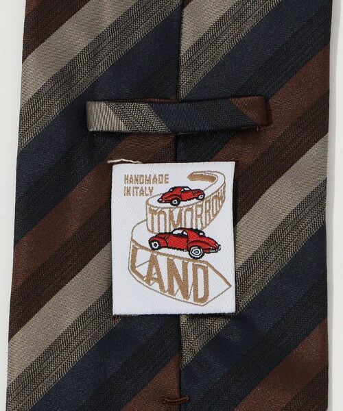 TOMORROWLAND / トゥモローランド ネクタイ | TOMORROWLAND MADE IN ITALY シルクジャガード レジメンタルストライプネクタイ | 詳細3