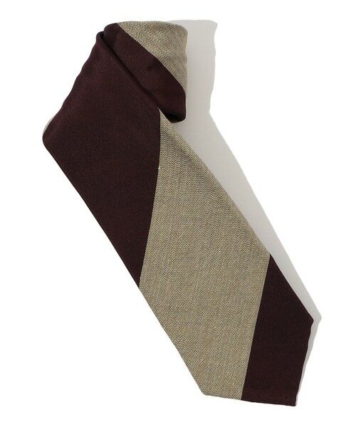 TOMORROWLAND / トゥモローランド ネクタイ | TOMORROWLAND MADE IN ITALY シルクコットン レジメンタルストライプネクタイ | 詳細1