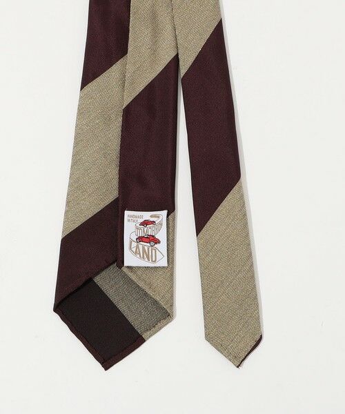 TOMORROWLAND / トゥモローランド ネクタイ | TOMORROWLAND MADE IN ITALY シルクコットン レジメンタルストライプネクタイ | 詳細2