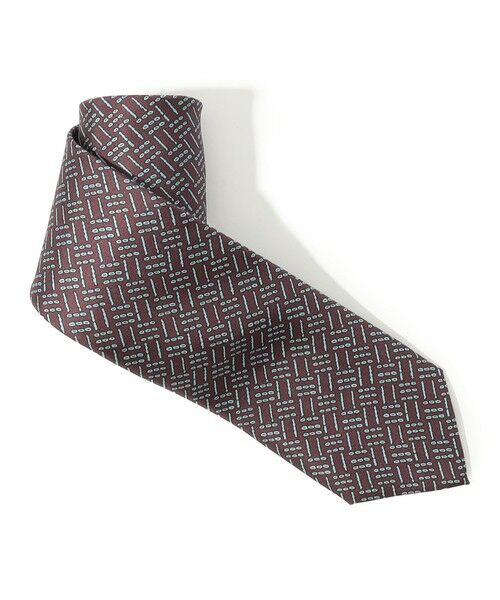 TOMORROWLAND/トゥモローランド LE LYS シルクプリントネクタイ 76 パープル系 F