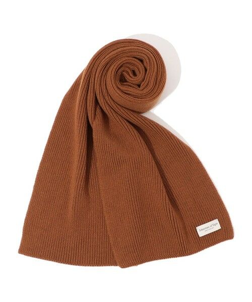 TOMORROWLAND / トゥモローランド マフラー・ショール・スヌード・ストール | Johnstons of Elgin カシミヤ リブニットマフラー(45 キャメル)