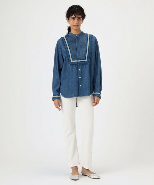 TOMORROWLAND / トゥモローランド シャツ・ブラウス（半袖以外） | ラインエンブロイダリー ピンタックシャツ | 詳細1