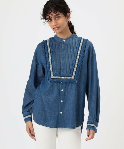 TOMORROWLAND / トゥモローランド シャツ・ブラウス（半袖以外） | ラインエンブロイダリー ピンタックシャツ | 詳細2