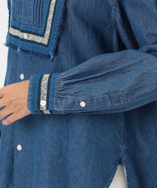 TOMORROWLAND / トゥモローランド シャツ・ブラウス（半袖以外） | ラインエンブロイダリー ピンタックシャツ | 詳細7