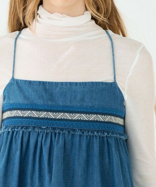 TOMORROWLAND / トゥモローランド キャミソール・チューブトップ | ラインエンブロイダリー ペプラムキャミソール | 詳細5