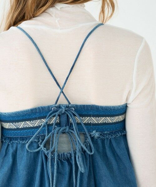 TOMORROWLAND / トゥモローランド キャミソール・チューブトップ | ラインエンブロイダリー ペプラムキャミソール | 詳細6
