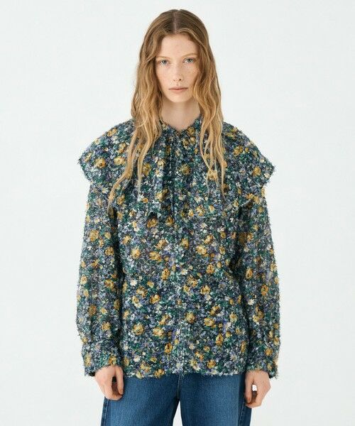 TOMORROWLAND / トゥモローランド シャツ・ブラウス（半袖以外） | ラメカットジャカード ワイドカラーブラウス | 詳細2