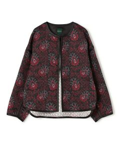 美品 トゥモローランド ルミエールファンシーツイード ジップアップブルゾン 36 ヘリンボーンツイード ジップアップブルゾン | maison