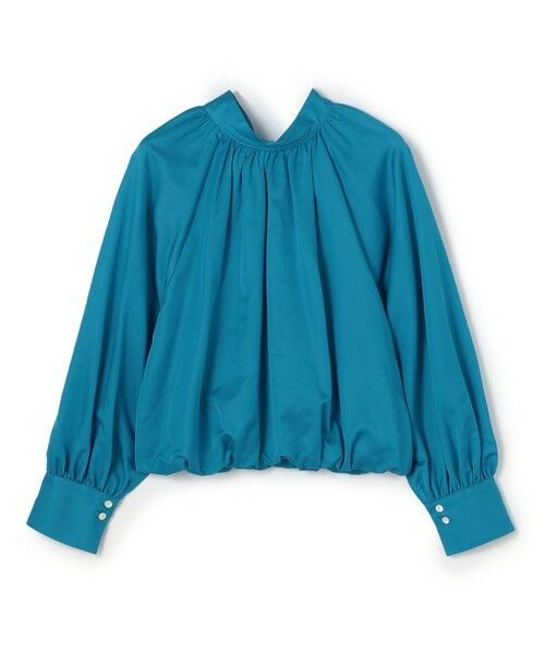 TOMORROWLAND / トゥモローランド シャツ・ブラウス(半袖以外) | コットンシルクサテン 2-wayボウタイブラウス(63 ブルー)
