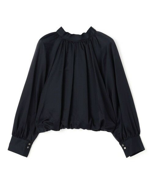 TOMORROWLAND / トゥモローランド シャツ・ブラウス(半袖以外) | コットンシルクサテン 2-wayボウタイブラウス(69 ネイビー)