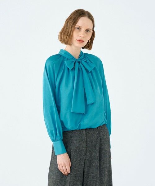 TOMORROWLAND / トゥモローランド シャツ・ブラウス(半袖以外) | コットンシルクサテン 2-wayボウタイブラウス | 詳細9