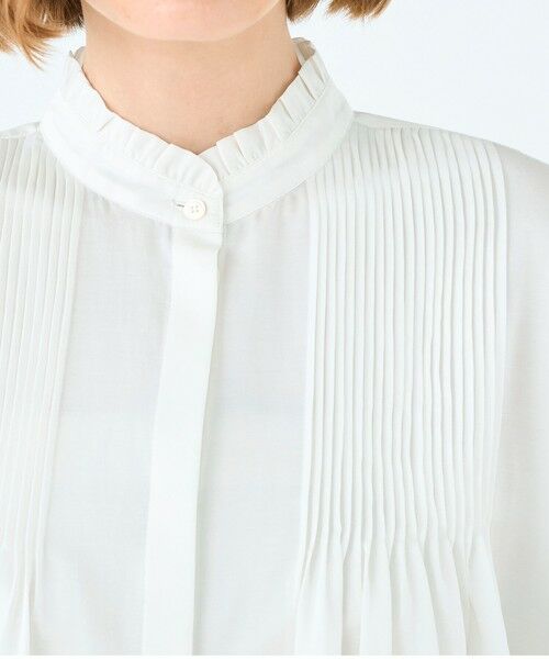 TOMORROWLAND / トゥモローランド シャツ・ブラウス | コットンシルクサテン ピンタックフリルブラウス | 詳細5