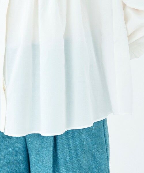 TOMORROWLAND / トゥモローランド シャツ・ブラウス | コットンシルクサテン ピンタックフリルブラウス | 詳細7