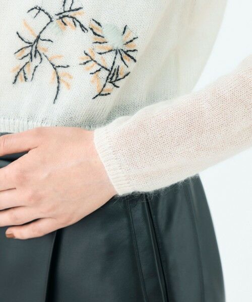 TOMORROWLAND / トゥモローランド カーディガン・ボレロ | モヘヤナイロンエンブロイダリー ショートカーディガン | 詳細6