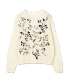 シアーナイロン ランダムリブノースリーブプルオーバー （ニット