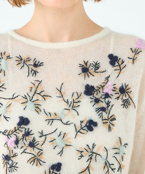 TOMORROWLAND / トゥモローランド ニット・セーター | モヘヤナイロンエンブロイダリー クルーネックプルオーバー | 詳細5