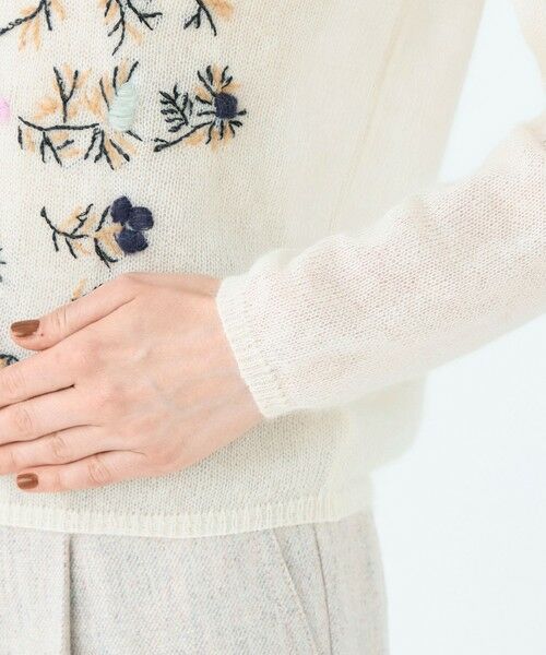 TOMORROWLAND / トゥモローランド ニット・セーター | モヘヤナイロンエンブロイダリー クルーネックプルオーバー | 詳細6