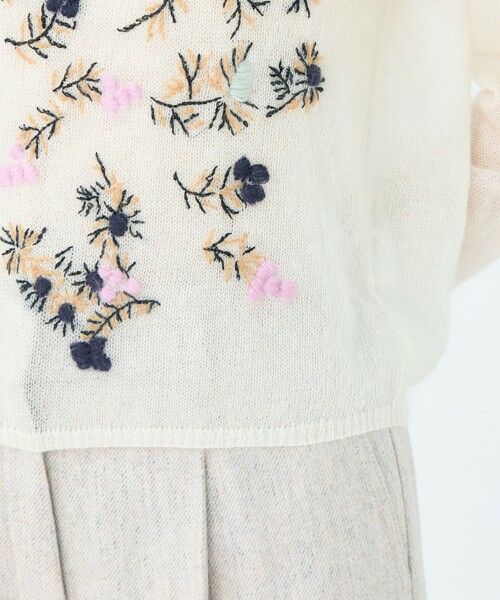 TOMORROWLAND / トゥモローランド ニット・セーター | モヘヤナイロンエンブロイダリー クルーネックプルオーバー | 詳細7