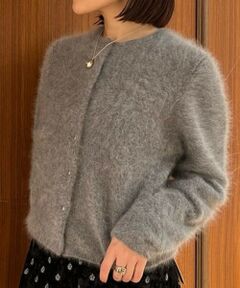 TOMORROWLAND / トゥモローランド カーディガン・ボレロ | フラッフィーヤーン クルーネックカーディガン