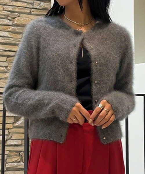 TOMORROWLAND / トゥモローランド カーディガン・ボレロ | フラッフィーヤーン クルーネックカーディガン | 詳細13