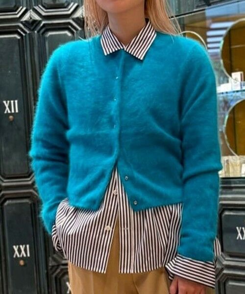 TOMORROWLAND / トゥモローランド カーディガン・ボレロ | フラッフィーヤーン クルーネックカーディガン | 詳細14