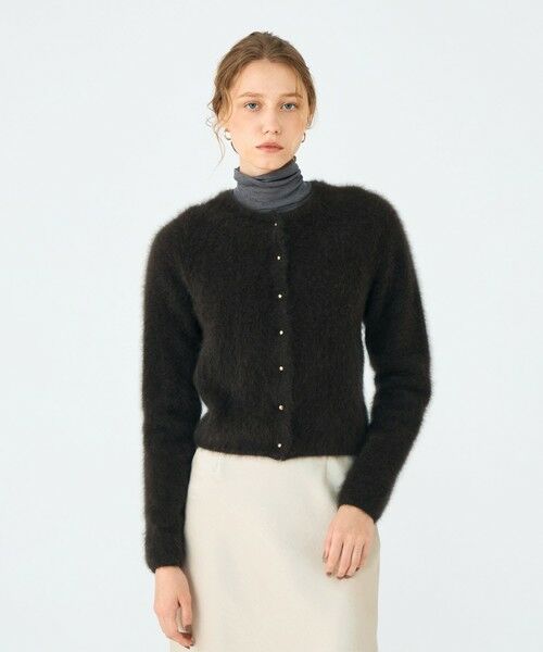 TOMORROWLAND / トゥモローランド カーディガン・ボレロ | フラッフィーヤーン クルーネックカーディガン | 詳細2