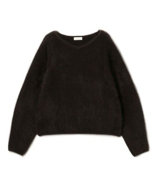 TOMORROWLAND/トゥモローランド フラッフィーヤーン Vネックプルオーバー 59 ダークグリーン S(9号)