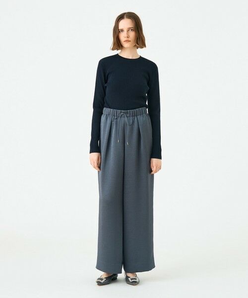 TOMORROWLAND / トゥモローランド その他パンツ | グリッツィーサテン イージーワイドパンツ | 詳細1