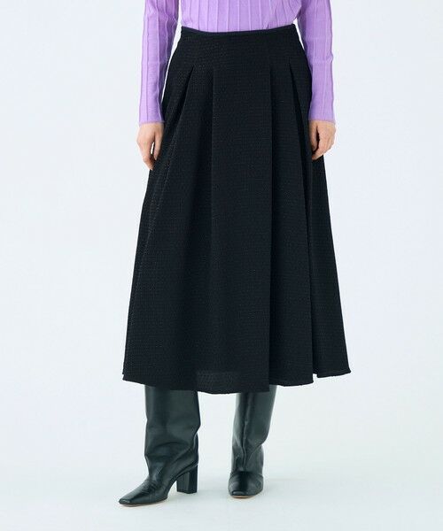 TOMORROWLAND / トゥモローランド ロング・マキシ丈スカート | フィルムボーダー ミックスタックフレアスカート | 詳細2