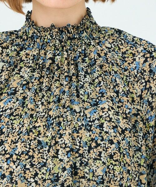 TOMORROWLAND / トゥモローランド ロング・マキシ丈ワンピース | ブローフラワープリント シャーリングロングワンピース | 詳細4