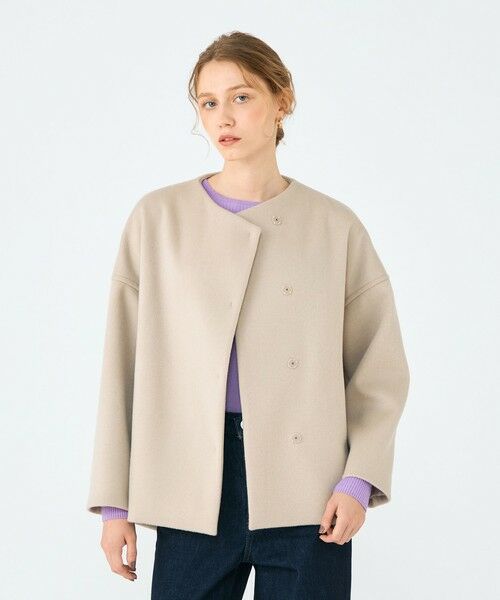 TOMORROWLAND / トゥモローランド その他アウター | ウールカシミヤビーバー ショートコクーンコート | 詳細13